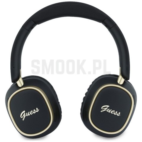 Słuchawki bezprzewodowe nauszne Guess ENC Rectangle Metal Script czarne