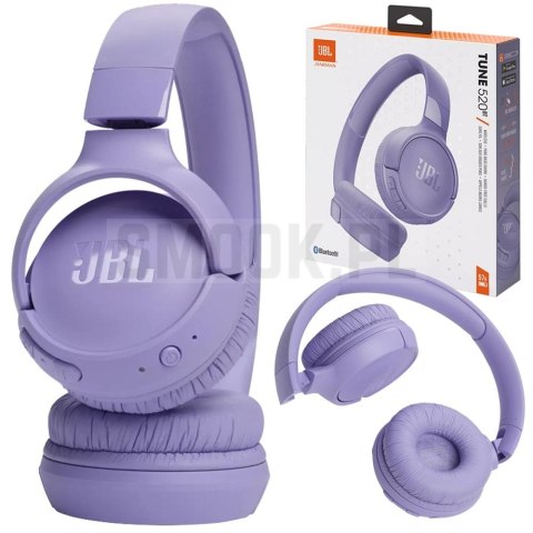 Słuchawki bezprzewodowe nauszne JBL Tune 520BT fioletowe