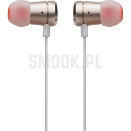Słuchawki przewodowe douszne Jack 3,5mm z mikrofonem JBL T290 złote