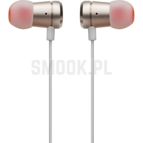 Słuchawki przewodowe douszne Jack 3,5mm z mikrofonem JBL T290 złote