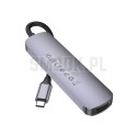 Adapter HUB 6w1 (HDTV+USB 3.0+USB 2.0+SD+TF+PD) USB-C Hoco HB28 czarny