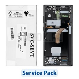 ServicePack Wyświetlacz LCD SAMSUNG S22 Ultra S908 Graphite GH82-27488E