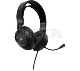 Słuchawki przewodowe nauszne Jack 3,5 mm z mikrofonem Corsair HS35 V2 Carbon czarne