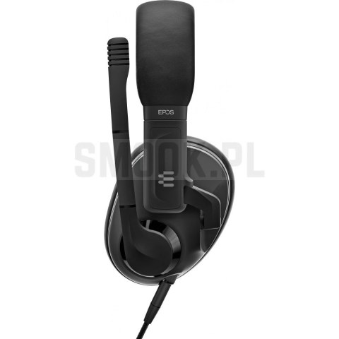 Słuchawki przewodowe nauszne Jack 3,5 mm/USB z mikrofonem Sennheiser EPOS H3 czarne