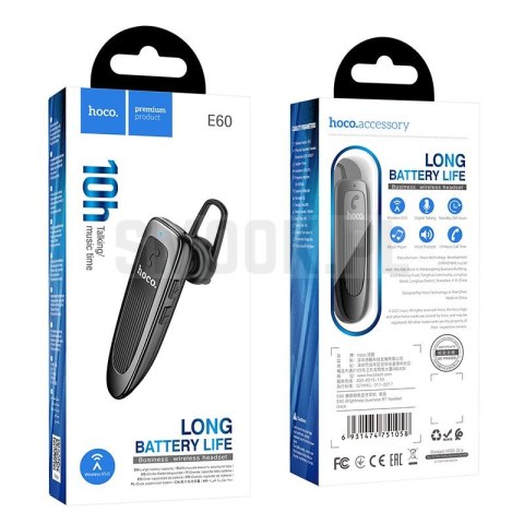 HOCO słuchawka bezprzewodowa bluetooth E60 czarna HOCO słuchawka bezprzewodowa bluetooth E60 czarna