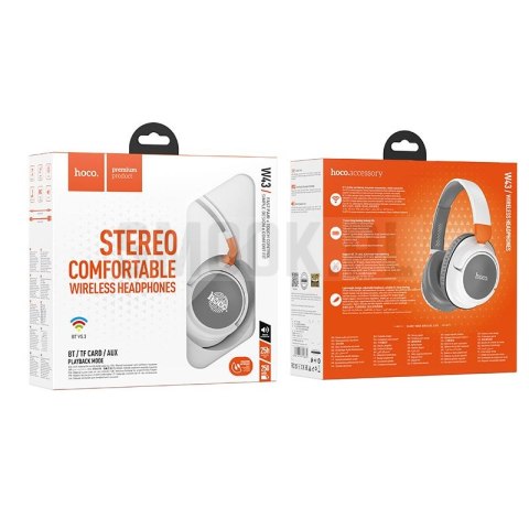 HOCO słuchawki bezprzewodowe bluetooth nagłowne W43 białe