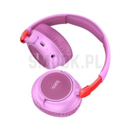 HOCO słuchawki bezprzewodowe bluetooth nagłowne W43 fioletowe