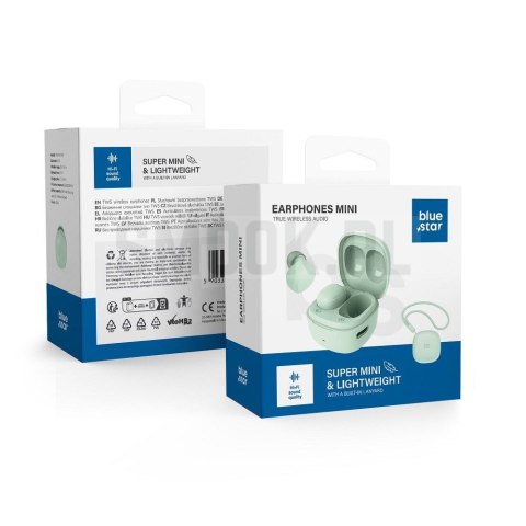 BLUE STAR słuchawki bezprzewodowe bluetooth TWS Mini A19 zielone