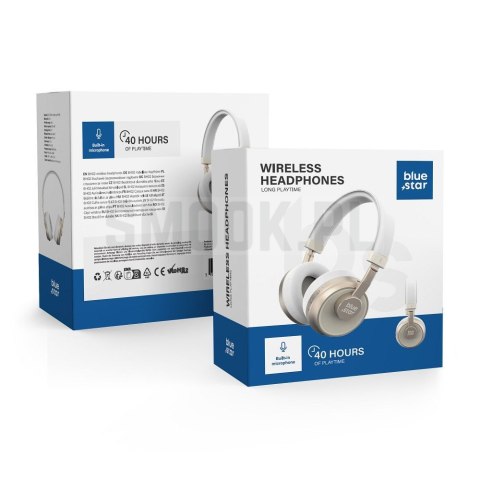 BLUE STAR słuchawki bezprzewodowe bluetooth nagłowne BH02 białe