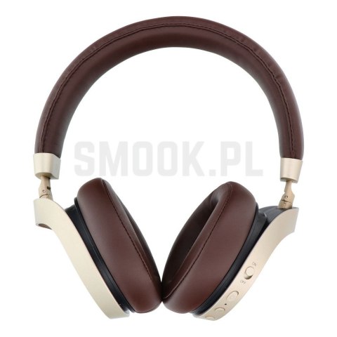 BLUE STAR słuchawki bezprzewodowe bluetooth nagłowne BH06 brązowe