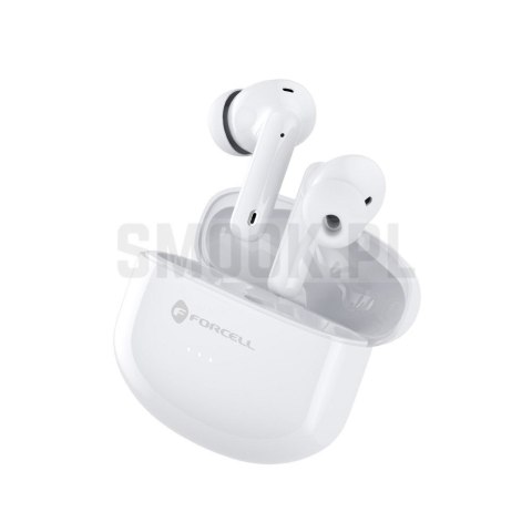 FORCELL F-AUDIO Clear Sound słuchawki bezprzewodowe bluetooth TWS białe