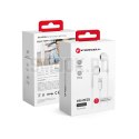 FORCELL F-AUDIO HR-ME25 słuchawki przewodowe Lightning z mikrofonem białe