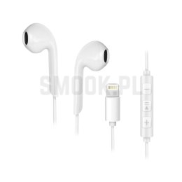 FORCELL F-AUDIO HR-ME25 słuchawki przewodowe Lightning z mikrofonem białe