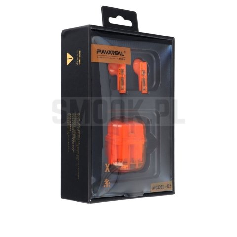 PAVAREAL słuchawki bezprzewodowe bluetooth TWS PA-H15 pomarańczowe