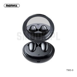 REMAX słuchawki bezprzewodowe bluetooth TWS-9 ze stacją dokującą i lusterkiem czarne