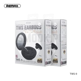 REMAX słuchawki bezprzewodowe bluetooth TWS-9 ze stacją dokującą i lusterkiem czarne
