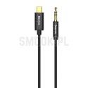 BASEUS kabel AUX Typ C (męski) do Jack 3,5 mm (męski) CAM01-01 1,2 m czarny