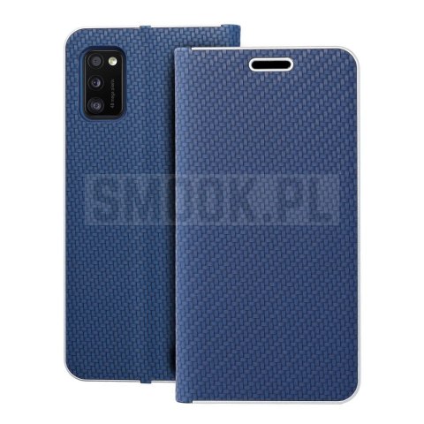 Kabura LUNA Book Carbon do SAMSUNG A41 niebieski Kabura LUNA Book Carbon do SAMSUNG A41 niebieski