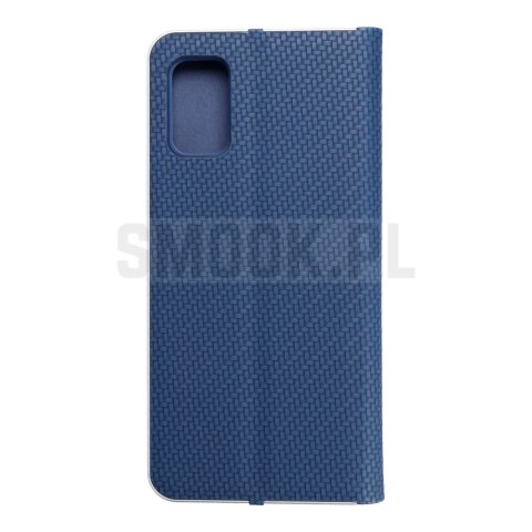 Kabura LUNA Book Carbon do SAMSUNG A41 niebieski Kabura LUNA Book Carbon do SAMSUNG A41 niebieski