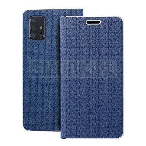 Kabura LUNA Book Carbon do SAMSUNG A71 niebieski Kabura LUNA Book Carbon do SAMSUNG A71 niebieski