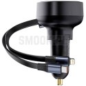 BASEUS ładowarka samochodowa Typ C + zwijany kabel 2w1 Typ C / Lightning PD3.0 QC4.0 3A 60W CCTXP-CCL / C00057802111-00 czarna