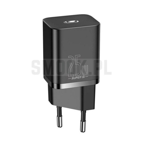 BASEUS ładowarka sieciowa Typ C PD QC3.0 3A 25W CCSP020101/CCCJG25CE czarna BASEUS ładowarka sieciowa Typ C PD QC3.0 3A 25W CCSP020101/CCCJG25CE czarna