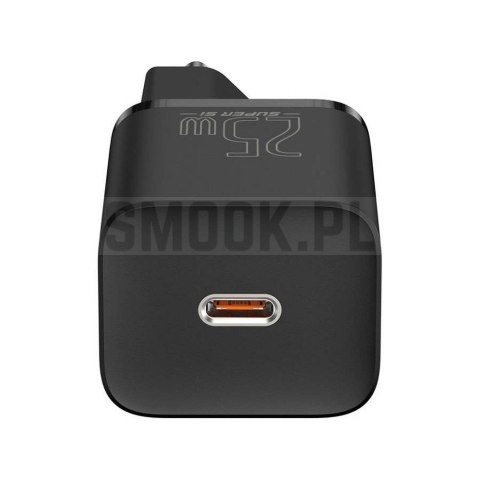 BASEUS ładowarka sieciowa Typ C PD QC3.0 3A 25W CCSP020101/CCCJG25CE czarna BASEUS ładowarka sieciowa Typ C PD QC3.0 3A 25W CCSP020101/CCCJG25CE czarna