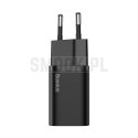 BASEUS ładowarka sieciowa Typ C PD QC3.0 3A 25W CCSP020101/CCCJG25CE czarna