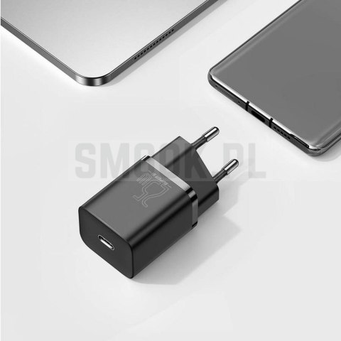 BASEUS ładowarka sieciowa Typ C PD QC3.0 3A 25W CCSP020101/CCCJG25CE czarna BASEUS ładowarka sieciowa Typ C PD QC3.0 3A 25W CCSP020101/CCCJG25CE czarna