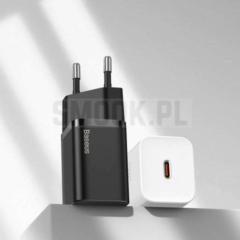 BASEUS ładowarka sieciowa Typ C PD QC3.0 3A 25W CCSP020101/CCCJG25CE czarna BASEUS ładowarka sieciowa Typ C PD QC3.0 3A 25W CCSP020101/CCCJG25CE czarna