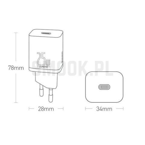 BASEUS ładowarka sieciowa Typ C PD QC3.0 3A 25W CCSP020101/CCCJG25CE czarna BASEUS ładowarka sieciowa Typ C PD QC3.0 3A 25W CCSP020101/CCCJG25CE czarna