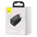 BASEUS ładowarka sieciowa Typ C PD QC3.0 3A 25W CCSP020101/CCCJG25CE czarna
