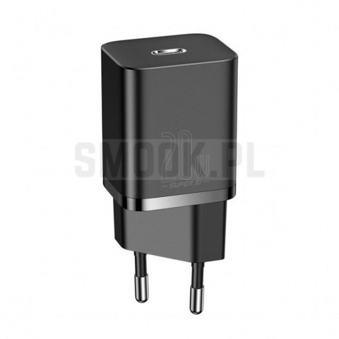 BASEUS ładowarka sieciowa Typ C + kabel Typ C do Lightning PD QC3.0 3A 20W TZCCSUP-B01/CCCJGCE-D czarna BASEUS ładowarka sieciowa Typ C + kabel Typ C do Lightning PD QC3.0 3A 20W TZCCSUP-B01/CCCJGCE-D czarna