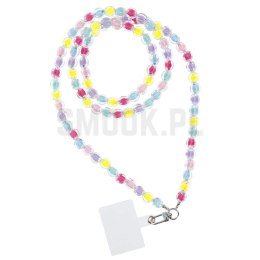 Zawieszka COLORFUL do telefonu / długość sznura 120cm (60cm w pętli) / na szyję - mutlicolor