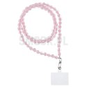 Zawieszka COLORFUL do telefonu / długość sznura 120cm (60cm w pętli) / na szyję - różowy
