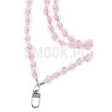 Zawieszka COLORFUL do telefonu / długość sznura 120cm (60cm w pętli) / na szyję - różowy