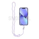 Zawieszka CRYSTAL DIAMOND do telefonu / długość sznura 74cm (37cm w pętli) / na szyję - fioletowy