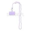 Zawieszka CRYSTAL DIAMOND do telefonu / długość sznura 74cm (37cm w pętli) / na szyję - fioletowy