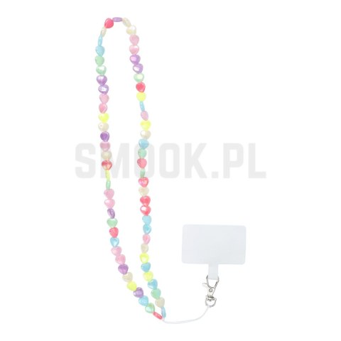 Zawieszka PIXIE do telefonu / długość sznura 68cm (34cm w pętli) / na szyję - serca