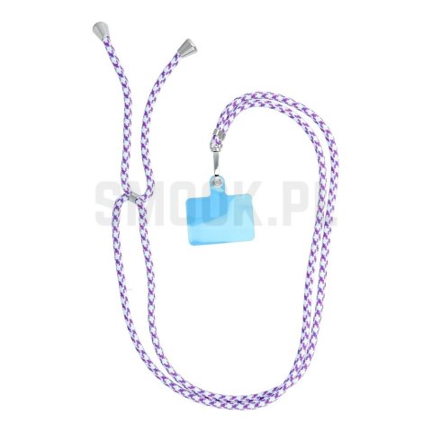 Zawieszka SWING (6mm) do telefonu z regulacją długości / długość sznura 165cm (max 82,5cm w pętli) / na ramię lub szyję - białof Zawieszka SWING (6mm) do telefonu z regulacją długości / długość sznura 165cm (max 82,5cm w pętli) / na ramię lub szyję - białof