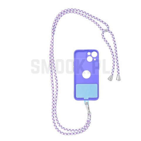 Zawieszka SWING (6mm) do telefonu z regulacją długości / długość sznura 165cm (max 82,5cm w pętli) / na ramię lub szyję - białof Zawieszka SWING (6mm) do telefonu z regulacją długości / długość sznura 165cm (max 82,5cm w pętli) / na ramię lub szyję - białof