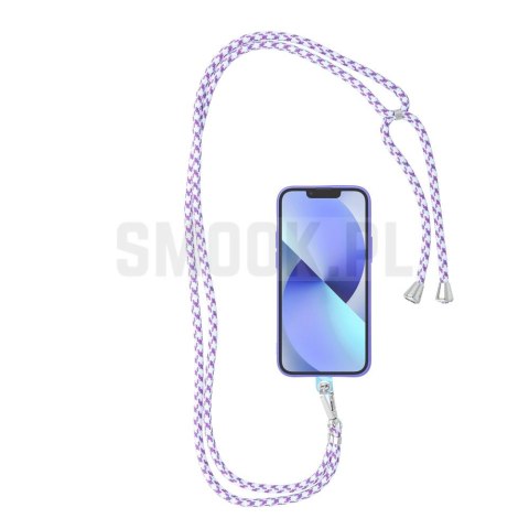 Zawieszka SWING (6mm) do telefonu z regulacją długości / długość sznura 165cm (max 82,5cm w pętli) / na ramię lub szyję - białof Zawieszka SWING (6mm) do telefonu z regulacją długości / długość sznura 165cm (max 82,5cm w pętli) / na ramię lub szyję - białof