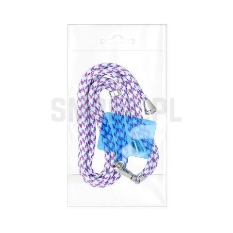 Zawieszka SWING (6mm) do telefonu z regulacją długości / długość sznura 165cm (max 82,5cm w pętli) / na ramię lub szyję - białof Zawieszka SWING (6mm) do telefonu z regulacją długości / długość sznura 165cm (max 82,5cm w pętli) / na ramię lub szyję - białof