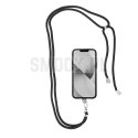 Zawieszka SWING (6mm) do telefonu z regulacją długości / długość sznura 165cm (max 82,5cm w pętli) / na ramię lub szyję - czarny