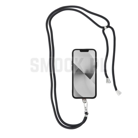 Zawieszka SWING (6mm) do telefonu z regulacją długości / długość sznura 165cm (max 82,5cm w pętli) / na ramię lub szyję - czarny Zawieszka SWING (6mm) do telefonu z regulacją długości / długość sznura 165cm (max 82,5cm w pętli) / na ramię lub szyję - czarny