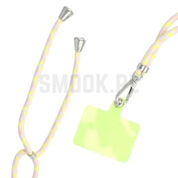 Zawieszka SWING (6mm) do telefonu z regulacją długości / długość sznura 165cm (max 82,5cm w pętli) / na ramię lub szyję - szaroż