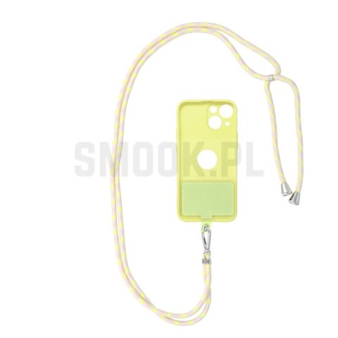 Zawieszka SWING (6mm) do telefonu z regulacją długości / długość sznura 165cm (max 82,5cm w pętli) / na ramię lub szyję - szaroż Zawieszka SWING (6mm) do telefonu z regulacją długości / długość sznura 165cm (max 82,5cm w pętli) / na ramię lub szyję - szaroż