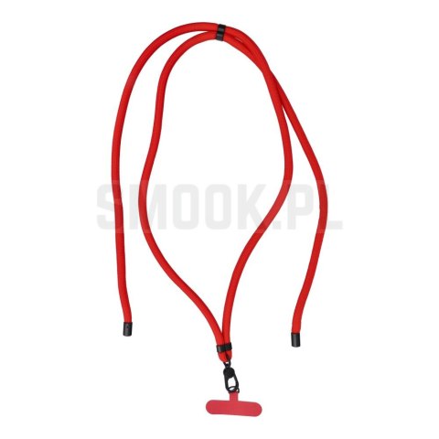 Zawieszka SWING (8mm) do telefonu z regulacją długości / długość sznura 165cm (max 82,5cm w pętli) / na ramię lub szyję - czerwo Zawieszka SWING (8mm) do telefonu z regulacją długości / długość sznura 165cm (max 82,5cm w pętli) / na ramię lub szyję - czerwo