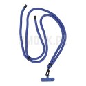 Zawieszka SWING (8mm) do telefonu z regulacją długości / długość sznura 165cm (max 82,5cm w pętli) / na ramię lub szyję - granat