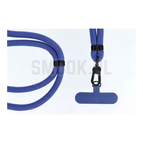 Zawieszka SWING (8mm) do telefonu z regulacją długości / długość sznura 165cm (max 82,5cm w pętli) / na ramię lub szyję - granat Zawieszka SWING (8mm) do telefonu z regulacją długości / długość sznura 165cm (max 82,5cm w pętli) / na ramię lub szyję - granat